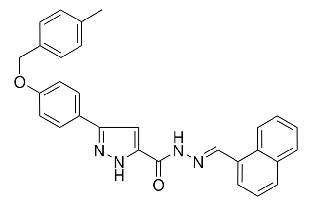 3-(4-((4-ME-BENZYL)OXY)PH)-N'-(1-NAPHTHYLMETHYLENE)-1H-PYRAZOLE-5-CARBOHYDRAZIDE AldrichCPR