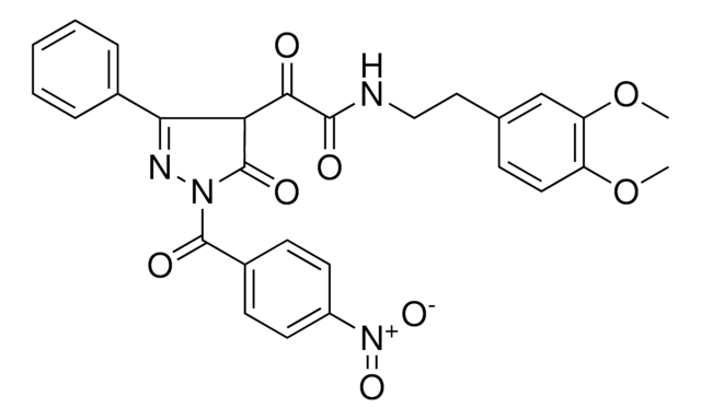 N-[2-(3,4-DIMETHOXYPHENYL)ETHYL]-2-[1-(4-NITROBENZOYL)-5-OXO-3-PHENYL-4,5-DIHYDRO-1H-PYRAZOL-4-YL]-2-OXOACETAMIDE AldrichCPR