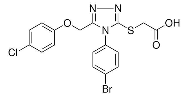 ((4-(4-BR-PHENYL)-5-((4-CHLOROPHENOXY)ME)-4H-1,2,4-TRIAZOL-3-YL)THIO)ACETIC ACID AldrichCPR