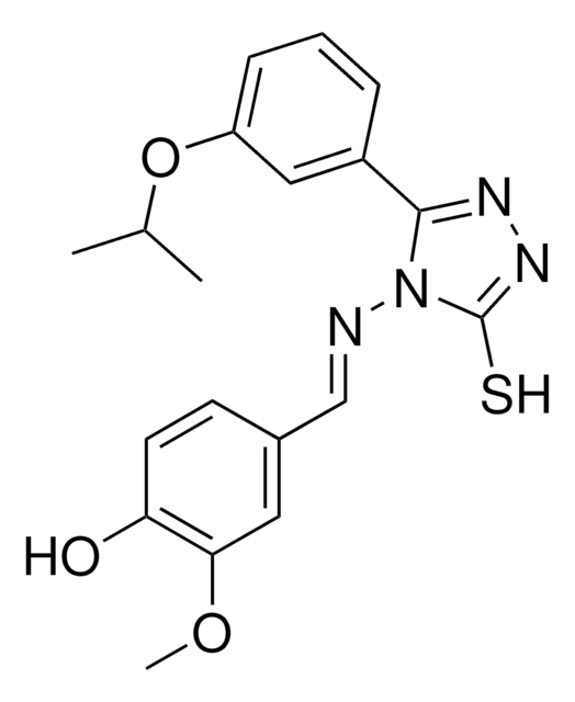 4-((E)-{[3-(3-ISOPROPOXYPHENYL)-5-SULFANYL-4H-1,2,4-TRIAZOL-4-YL]IMINO}METHYL)-2-METHOXYPHENOL AldrichCPR