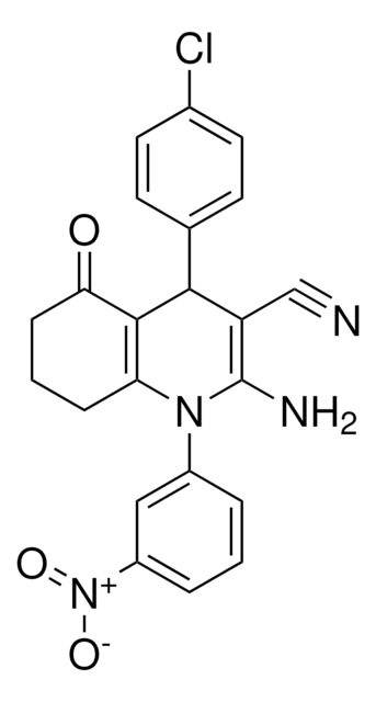2-AMINO-4-(4-CHLOROPHENYL)-1-(3-NITROPHENYL)-5-OXO-1,4,5,6,7,8-HEXAHYDRO-3-QUINOLINECARBONITRILE AldrichCPR