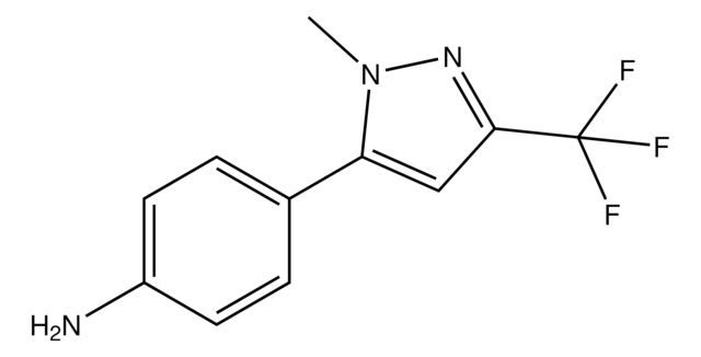 4-(1-Methyl-3-(trifluoromethyl)-1H-pyrazol-5-yl)aniline AldrichCPR