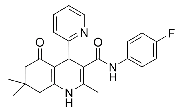 N-(4-FLUOROPHENYL)-2,7,7-TRIMETHYL-5-OXO-4-(2-PYRIDINYL)-1,4,5,6,7,8-HEXAHYDRO-3-QUINOLINECARBOXAMIDE AldrichCPR