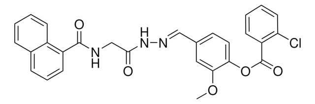 2-MEO-4-(2-((1-NAPHTHOYLAMINO)ACETYL)CARBOHYDRAZONOYL)PHENYL 2-CHLOROBENZOATE AldrichCPR