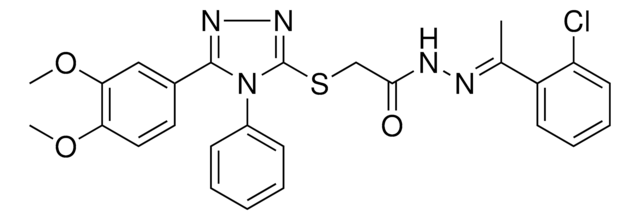 N'-[(E)-1-(2-CHLOROPHENYL)ETHYLIDENE]-2-{[5-(3,4-DIMETHOXYPHENYL)-4-PHENYL-4H-1,2,4-TRIAZOL-3-YL]SULFANYL}ACETOHYDRAZIDE AldrichCPR