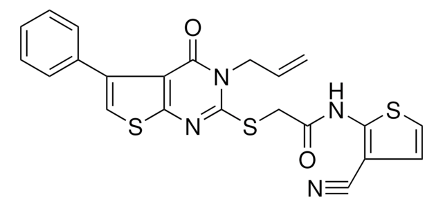 2-[(3-ALLYL-4-OXO-5-PHENYL-3,4-DIHYDROTHIENO[2,3-D]PYRIMIDIN-2-YL)SULFANYL]-N-(3-CYANO-2-THIENYL)ACETAMIDE AldrichCPR