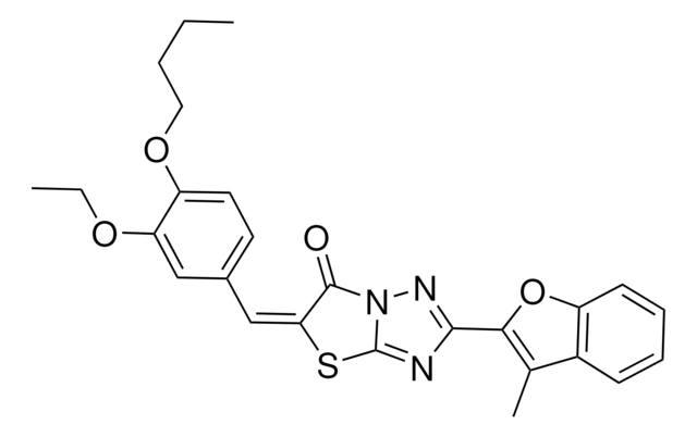 (5E)-5-(4-BUTOXY-3-ETHOXYBENZYLIDENE)-2-(3-METHYL-1-BENZOFURAN-2-YL)[1,3]THIAZOLO[3,2-B][1,2,4]TRIAZOL-6(5H)-ONE AldrichCPR
