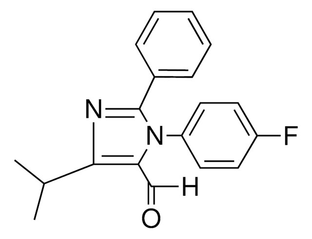 1-(4-FLUOROPHENYL)-4-ISOPROPYL-2-PHENYLIMIDAZOLE-5-CARBOXALDEHYDE AldrichCPR