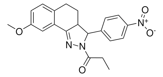 METHYL 3-(4-NITROPHENYL)-2-PROPIONYL-3,3A,4,5-TETRAHYDRO-2H-BENZO[G]INDAZOL-8-YL ETHER AldrichCPR