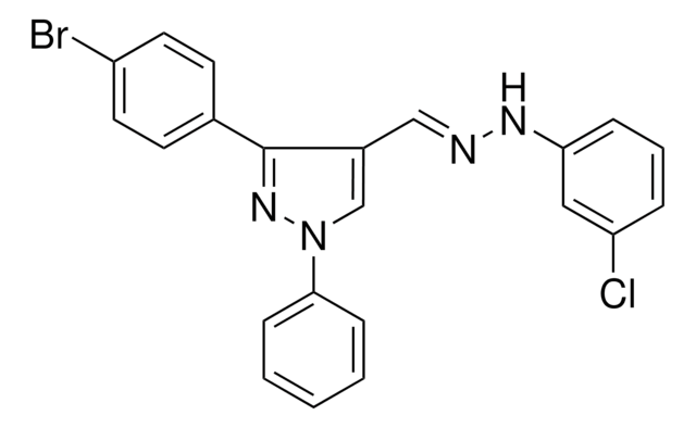 3-(4-BROMOPHENYL)-1-PHENYL-1H-PYRAZOLE-4-CARBALDEHYDE (3-CHLOROPHENYL)HYDRAZONE AldrichCPR