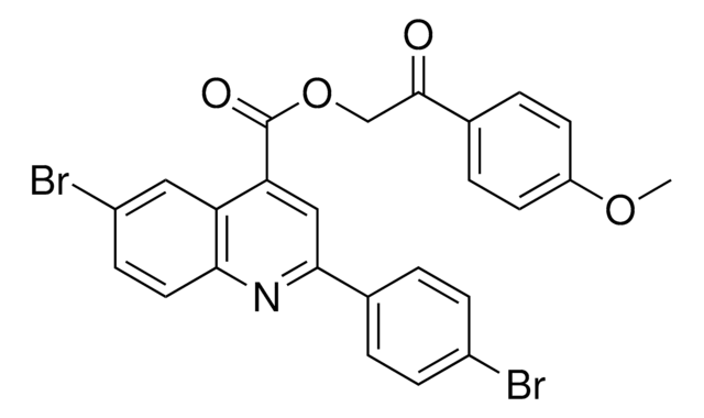 2-(4-METHOXYPHENYL)-2-OXOETHYL 6-BROMO-2-(4-BROMOPHENYL)-4-QUINOLINECARBOXYLATE AldrichCPR