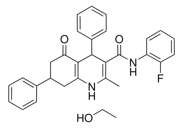 N-(2-FLUOROPHENYL)-2-METHYL-5-OXO-4,7-DIPHENYL-1,4,5,6,7,8-HEXAHYDRO-3-QUINOLINECARBOXAMIDE COMPOUND WITH ETHANOL AldrichCPR