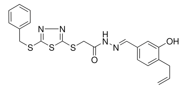 N'-[(E)-(4-ALLYL-3-HYDROXYPHENYL)METHYLIDENE]-2-{[5-(BENZYLSULFANYL)-1,3,4-THIADIAZOL-2-YL]SULFANYL}ACETOHYDRAZIDE AldrichCPR