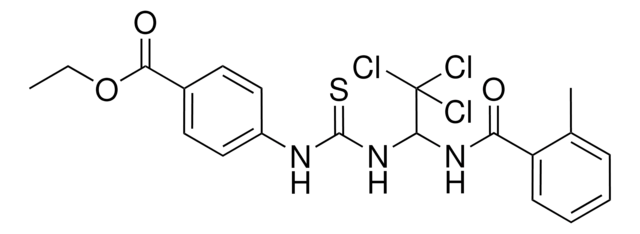 ETHYL 4-{[({2,2,2-TRICHLORO-1-[(2-METHYLBENZOYL)AMINO]ETHYL}AMINO)CARBOTHIOYL]AMINO}BENZOATE AldrichCPR