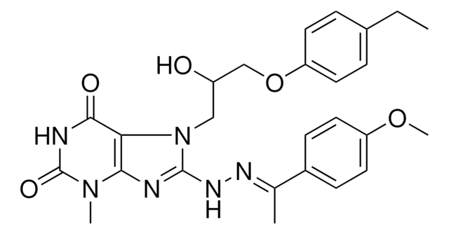 7-[3-(4-ETHYLPHENOXY)-2-HYDROXYPROPYL]-8-{(2E)-2-[1-(4-METHOXYPHENYL)ETHYLIDENE]HYDRAZINO}-3-METHYL-3,7-DIHYDRO-1H-PURINE-2,6-DIONE AldrichCPR