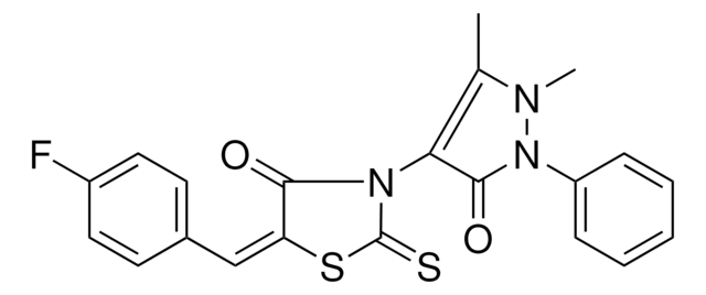 (5E)-3-(1,5-DIMETHYL-3-OXO-2-PHENYL-2,3-DIHYDRO-1H-PYRAZOL-4-YL)-5-(4-FLUOROBENZYLIDENE)-2-THIOXO-1,3-THIAZOLIDIN-4-ONE AldrichCPR