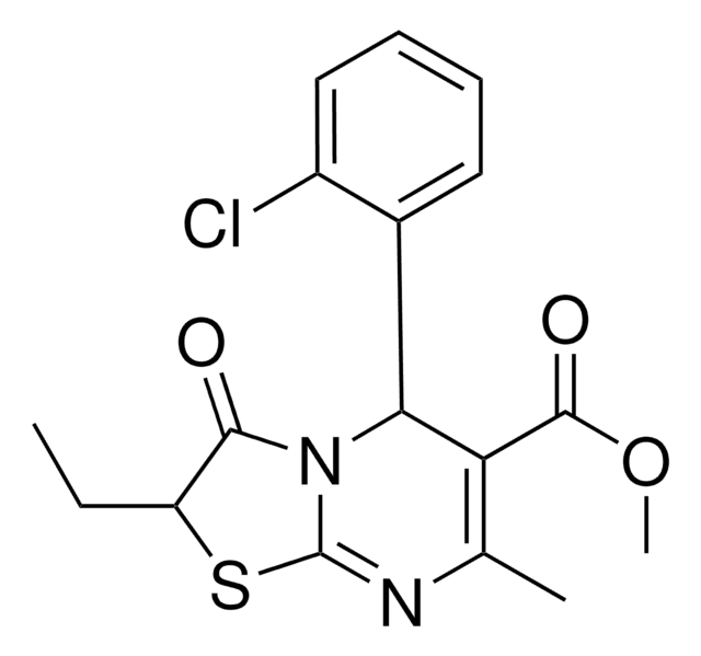 METHYL 5-(2-CHLOROPHENYL)-2-ETHYL-7-METHYL-3-OXO-2,3-DIHYDRO-5H-[1,3]THIAZOLO[3,2-A]PYRIMIDINE-6-CARBOXYLATE AldrichCPR