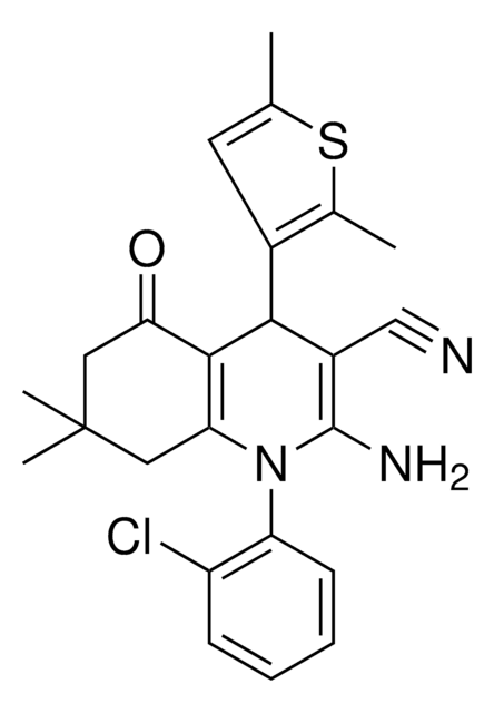 2-AMINO-1-(2-CHLOROPHENYL)-4-(2,5-DIMETHYL-3-THIENYL)-7,7-DIMETHYL-5-OXO-1,4,5,6,7,8-HEXAHYDRO-3-QUINOLINECARBONITRILE AldrichCPR