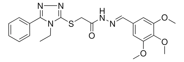 2-[(4-ETHYL-5-PHENYL-4H-1,2,4-TRIAZOL-3-YL)SULFANYL]-N'-[(E)-(3,4,5-TRIMETHOXYPHENYL)METHYLIDENE]ACETOHYDRAZIDE AldrichCPR