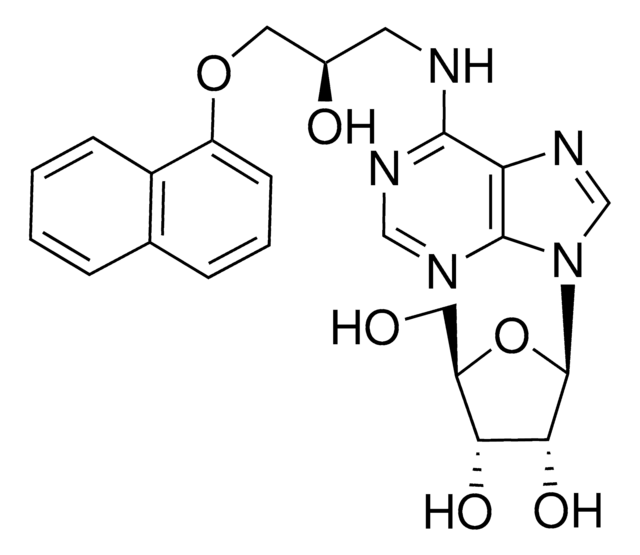 (2R,3R,4S,5R)-2-(6-((R)-2-Hydroxy-3-(naphthalen-1-yloxy)propylamino)-9H-purin-9-yl)-5-(hydroxymethyl)tetrahydrofuran-3,4-diol AldrichCPR