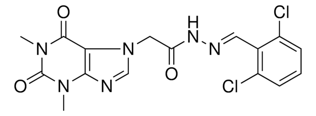 N'-[(E)-(2,6-DICHLOROPHENYL)METHYLIDENE]-2-(1,3-DIMETHYL-2,6-DIOXO-1,2,3,6-TETRAHYDRO-7H-PURIN-7-YL)ACETOHYDRAZIDE AldrichCPR