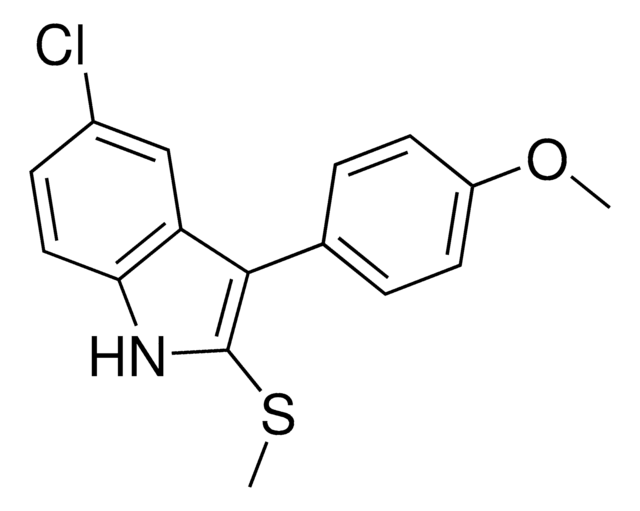 4-[5-Chloro-2-(methylsulfanyl)-1H-indol-3-yl]phenyl methyl ether AldrichCPR