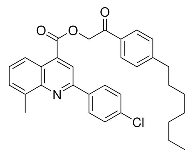2-(4-HEPTYLPHENYL)-2-OXOETHYL 2-(4-CHLOROPHENYL)-8-METHYL-4-QUINOLINECARBOXYLATE AldrichCPR