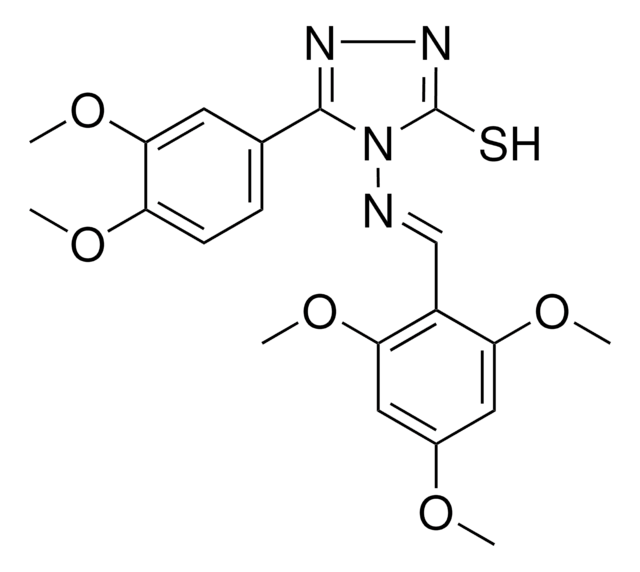 5-(3,4-DIMETHOXYPHENYL)-4-{[(E)-(2,4,6-TRIMETHOXYPHENYL)METHYLIDENE]AMINO}-4H-1,2,4-TRIAZOL-3-YL HYDROSULFIDE AldrichCPR
