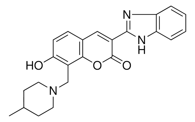 3-(1H-BENZIMIDAZOL-2-YL)-7-HO-8-((4-ME-1-PIPERIDINYL)METHYL)-2H-CHROMEN-2-ONE AldrichCPR
