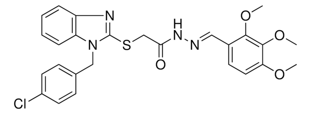 2-{[1-(4-CHLOROBENZYL)-1H-BENZIMIDAZOL-2-YL]SULFANYL}-N'-[(E)-(2,3,4-TRIMETHOXYPHENYL)METHYLIDENE]ACETOHYDRAZIDE AldrichCPR