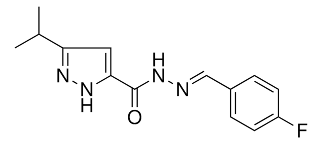 N'-(4-FLUOROBENZYLIDENE)-3-ISOPROPYL-1H-PYRAZOLE-5-CARBOHYDRAZIDE AldrichCPR