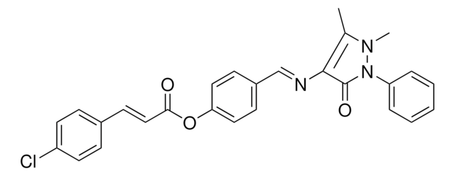 4-{(E)-[(1,5-DIMETHYL-3-OXO-2-PHENYL-2,3-DIHYDRO-1H-PYRAZOL-4-YL)IMINO]METHYL}PHENYL (2E)-3-(4-CHLOROPHENYL)-2-PROPENOATE AldrichCPR