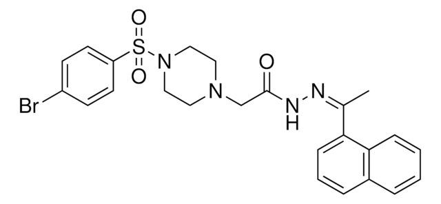 2-{4-[(4-BROMOPHENYL)SULFONYL]-1-PIPERAZINYL}-N'-[(Z)-1-(1-NAPHTHYL)ETHYLIDENE]ACETOHYDRAZIDE AldrichCPR