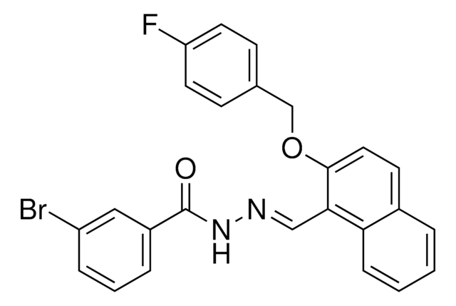 3-BROMO-N'-((2-((4-FLUOROBENZYL)OXY)-1-NAPHTHYL)METHYLENE)BENZOHYDRAZIDE AldrichCPR
