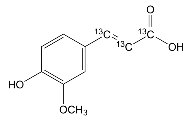 3-甲氧基-4-羟基肉桂酸-1,2,3-13C3 99 atom % 13C, 98% (CP)