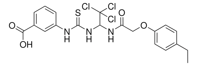 3-({[(2,2,2-TRICHLORO-1-{[(4-ETHYLPHENOXY)ACETYL]AMINO}ETHYL)AMINO]CARBOTHIOYL}AMINO)BENZOIC ACID AldrichCPR
