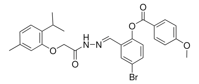 4-BR-2-(2-((2-ISOPROPYL-5-METHYLPHENOXY)AC)CARBOHYDRAZONOYL)PH 4-METHOXYBENZOATE AldrichCPR