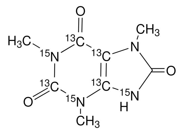 1,3,7-三甲基尿酸-2,4,5,6-13C4-1,3,9-15N3 &#8805;98 atom %, &#8805;98% (CP)