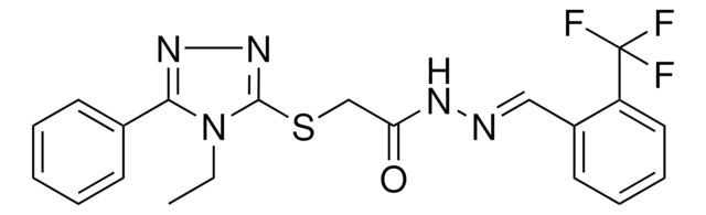 2-[(4-ETHYL-5-PHENYL-4H-1,2,4-TRIAZOL-3-YL)SULFANYL]-N'-{(E)-[2-(TRIFLUOROMETHYL)PHENYL]METHYLIDENE}ACETOHYDRAZIDE AldrichCPR