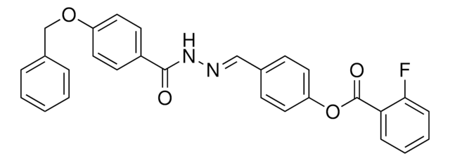 4-((2-(4-(BENZYLOXY)BENZOYL)HYDRAZONO)METHYL)PHENYL 2-FLUOROBENZOATE AldrichCPR