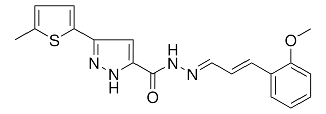 N'-(3-(2-MEO-PH)-2-PROPENYLIDENE)3-(5-ME-2-THIENYL)-1H-PYRAZOLE-5-CARBOHYDRAZIDE AldrichCPR