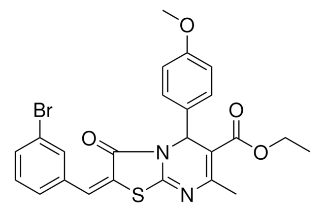 ETHYL (2E)-2-(3-BROMOBENZYLIDENE)-5-(4-METHOXYPHENYL)-7-METHYL-3-OXO-2,3-DIHYDRO-5H-[1,3]THIAZOLO[3,2-A]PYRIMIDINE-6-CARBOXYLATE AldrichCPR