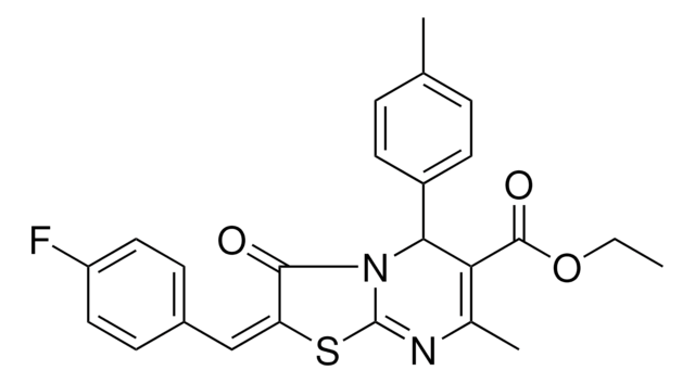 ETHYL (2E)-2-(4-FLUOROBENZYLIDENE)-7-METHYL-5-(4-METHYLPHENYL)-3-OXO-2,3-DIHYDRO-5H-[1,3]THIAZOLO[3,2-A]PYRIMIDINE-6-CARBOXYLATE AldrichCPR
