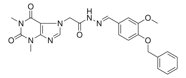 N'-{(E)-[4-(BENZYLOXY)-3-METHOXYPHENYL]METHYLIDENE}-2-(1,3-DIMETHYL-2,6-DIOXO-1,2,3,6-TETRAHYDRO-7H-PURIN-7-YL)ACETOHYDRAZIDE AldrichCPR