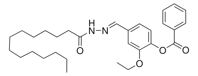 2-ETHOXY-4-(2-TETRADECANOYLCARBOHYDRAZONOYL)PHENYL BENZOATE AldrichCPR