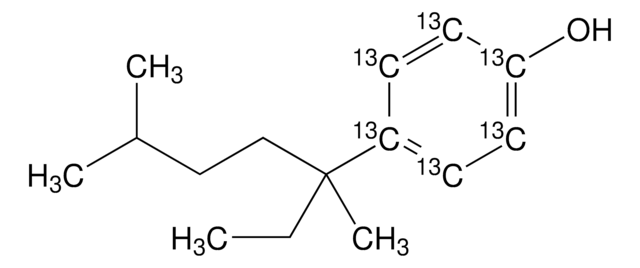 4-(3,6-Dimethyl-3-heptyl)phenol-ring-13C6 solution 100&#160;&#956;g/mL in acetone, analytical standard