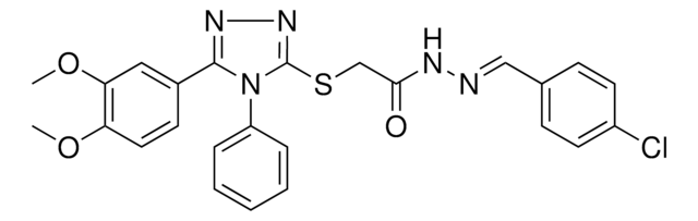 N'-[(E)-(4-CHLOROPHENYL)METHYLIDENE]-2-{[5-(3,4-DIMETHOXYPHENYL)-4-PHENYL-4H-1,2,4-TRIAZOL-3-YL]SULFANYL}ACETOHYDRAZIDE AldrichCPR