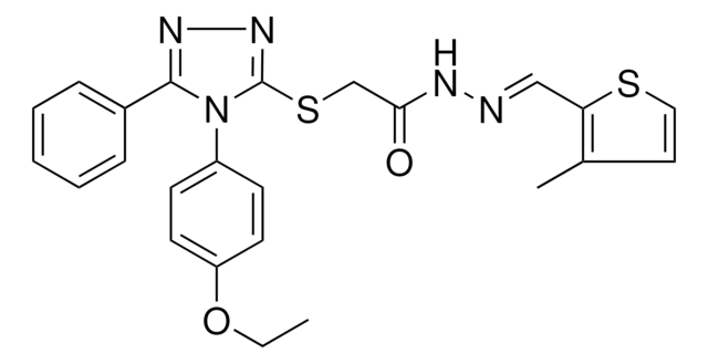 2-{[4-(4-ETHOXYPHENYL)-5-PHENYL-4H-1,2,4-TRIAZOL-3-YL]SULFANYL}-N'-[(E)-(3-METHYL-2-THIENYL)METHYLIDENE]ACETOHYDRAZIDE AldrichCPR