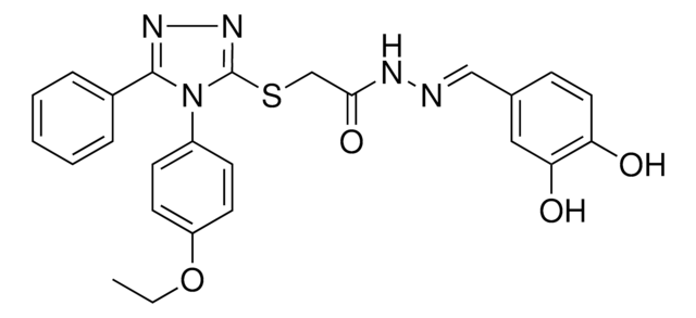 N'-[(E)-(3,4-DIHYDROXYPHENYL)METHYLIDENE]-2-{[4-(4-ETHOXYPHENYL)-5-PHENYL-4H-1,2,4-TRIAZOL-3-YL]SULFANYL}ACETOHYDRAZIDE AldrichCPR