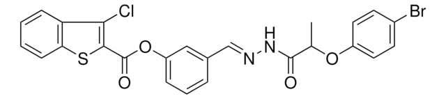 3-((E)-{2-[2-(4-BROMOPHENOXY)PROPANOYL]HYDRAZONO}METHYL)PHENYL 3-CHLORO-1-BENZOTHIOPHENE-2-CARBOXYLATE AldrichCPR